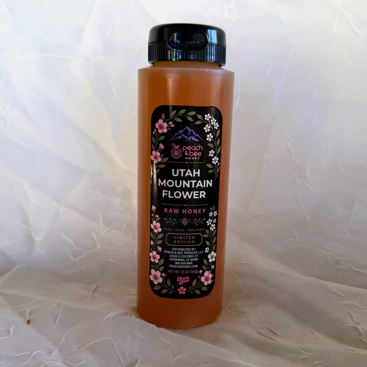 Utah Mountain Flower Honey- 12 oz squeeze bottle